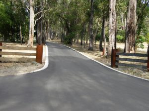 granite coloured asphalt driveway in perth, western australia