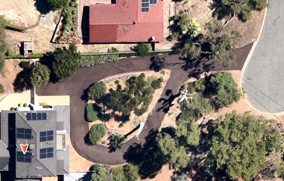 teardrop shaped driveway